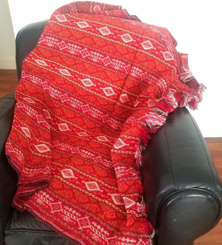 Handwoven Authentic Turkish Kilim Blanket/Throw